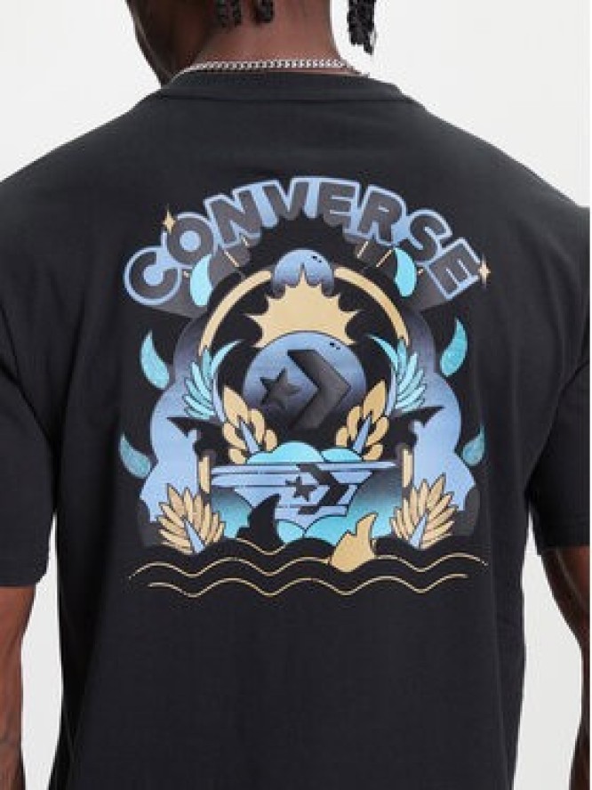Converse T-Shirt Desert Sunset 10027713-A01 Czarny Regular Fit