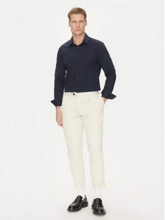 Calvin Klein Koszula LV04LB145G Granatowy Slim Fit