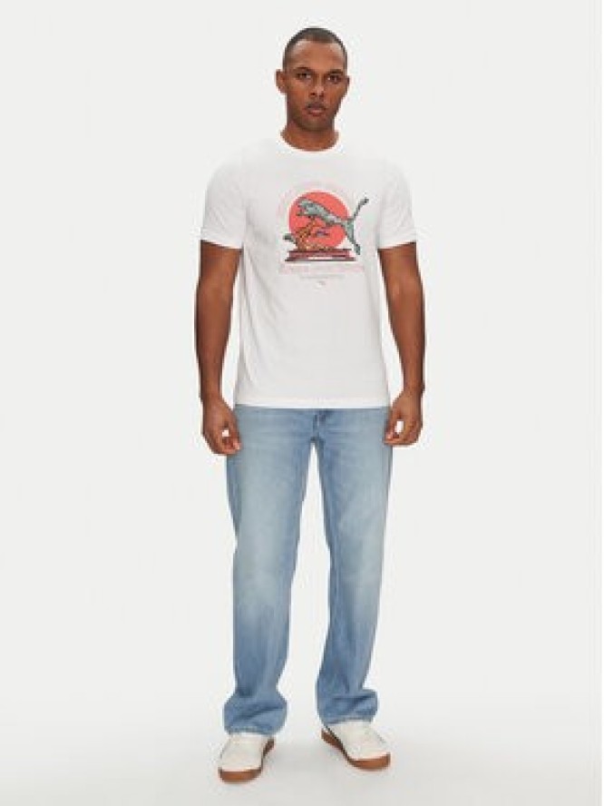 Puma T-Shirt Bonsai 629634 Biały Regular Fit