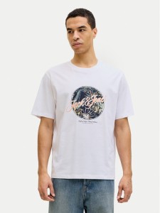 Jack & Jones T-Shirt Honolulu 12288088 Biały Regular Fit