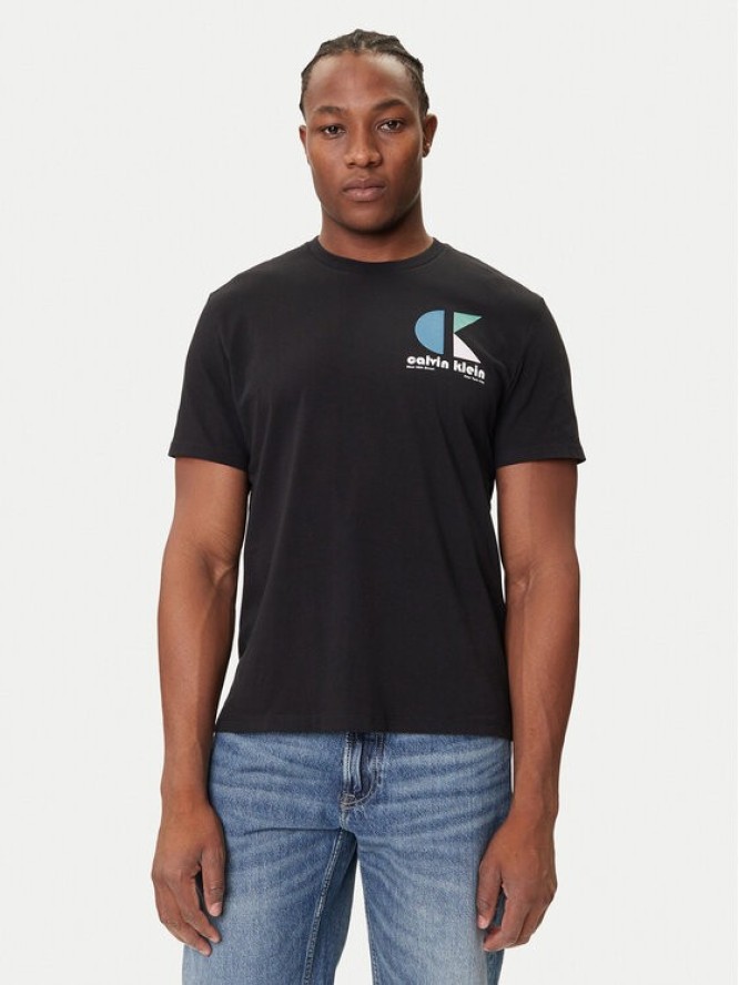 Calvin Klein Jeans T-Shirt Bauhaus Logo LV04RC827G Czarny Regular Fit