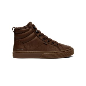 Buty Cariuma OCA THERMA HIGH HOOKS PEBBLED LEATHER BROWN BOOT Unisex