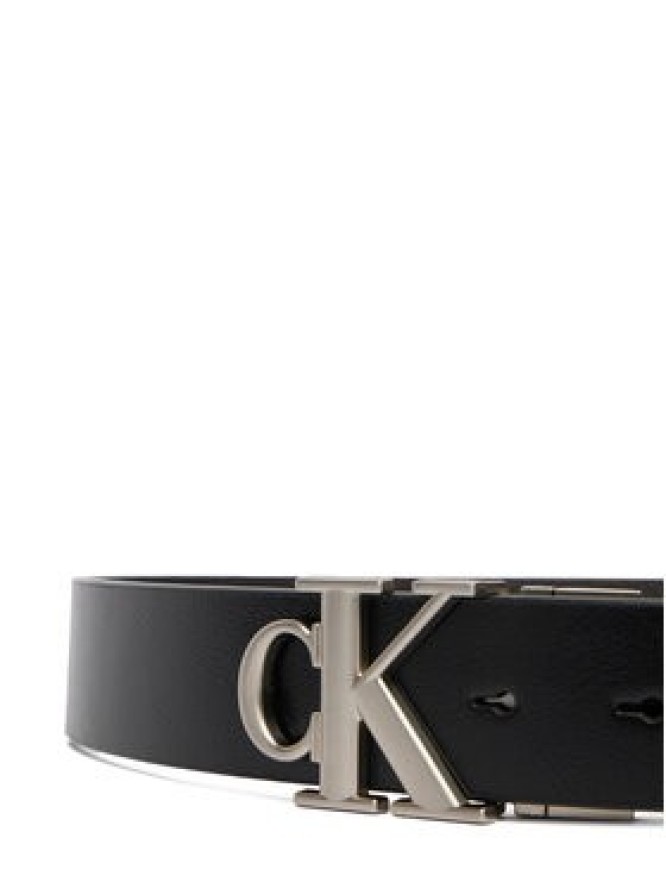 Calvin Klein Pasek Ck Buckle Tumbled 35Mm Adj/Rev LV04D7049G Czarny