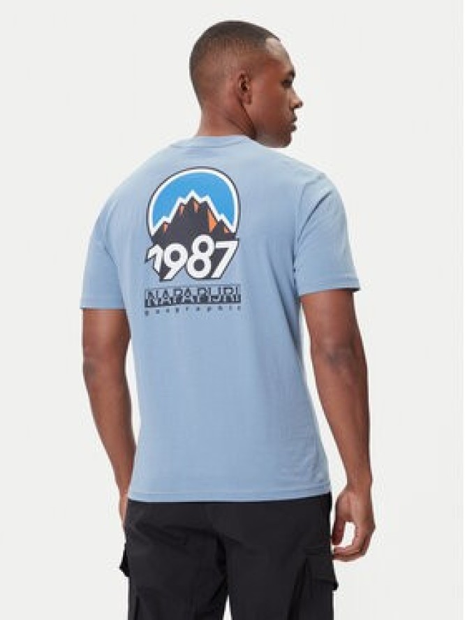 Napapijri T-Shirt S-Montepiana NP0A88SV Niebieski Regular Fit