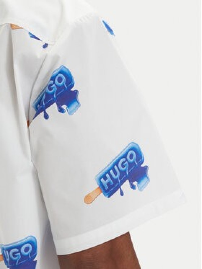 HUGO Koszula Eligino 50561691 Biały Relaxed Fit