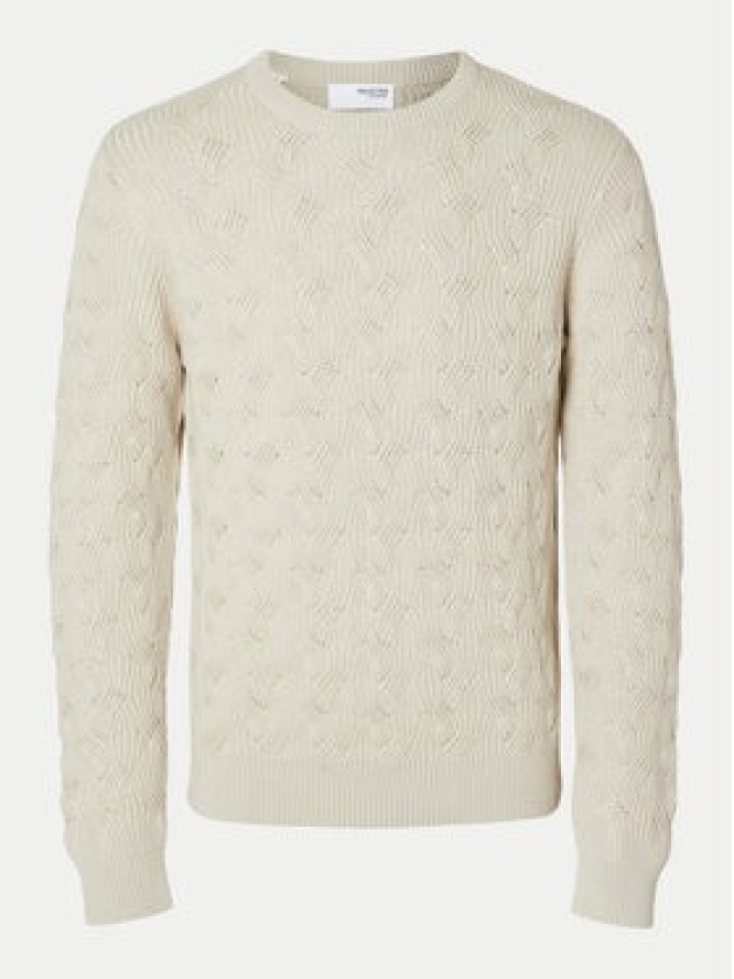 Selected Homme Sweter 16094503 Beżowy Regular Fit