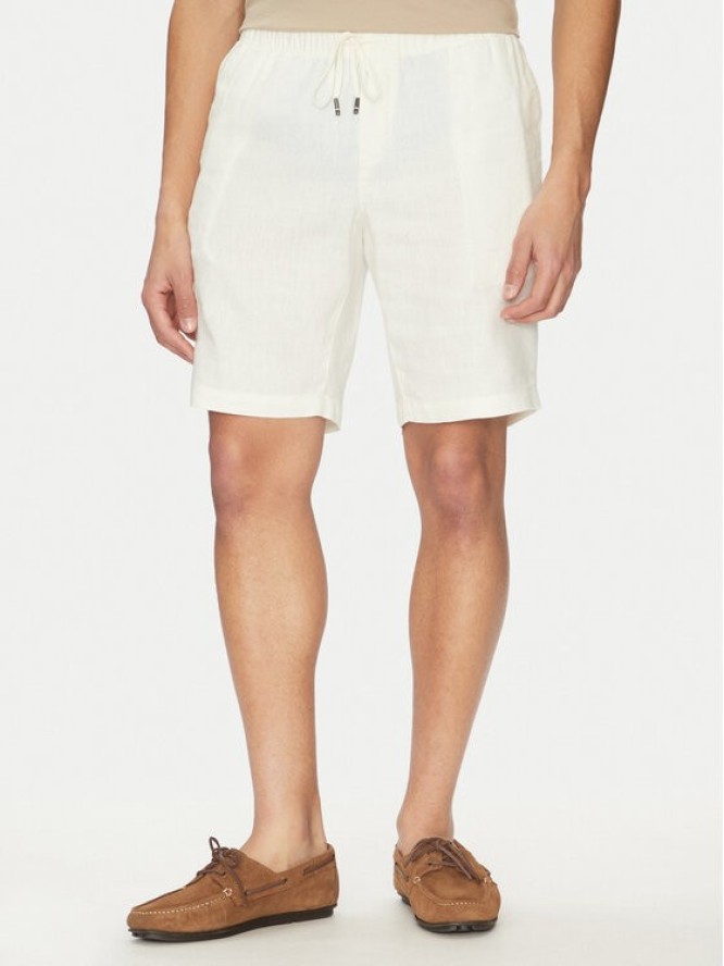 Tommy Hilfiger Szorty materiałowe Harlem MW0MW37804 Écru Regular Fit