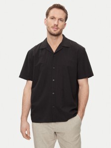 Selected Homme Koszula New Linen 16092978 Czarny Relaxed Fit