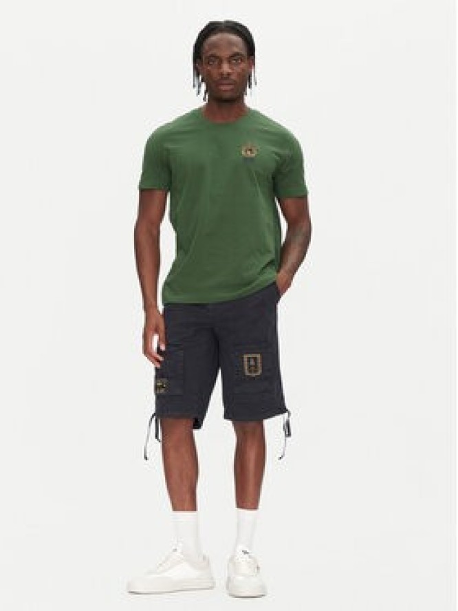 Aeronautica Militare Szorty materiałowe 251BE041CT1122 Granatowy Regular Fit