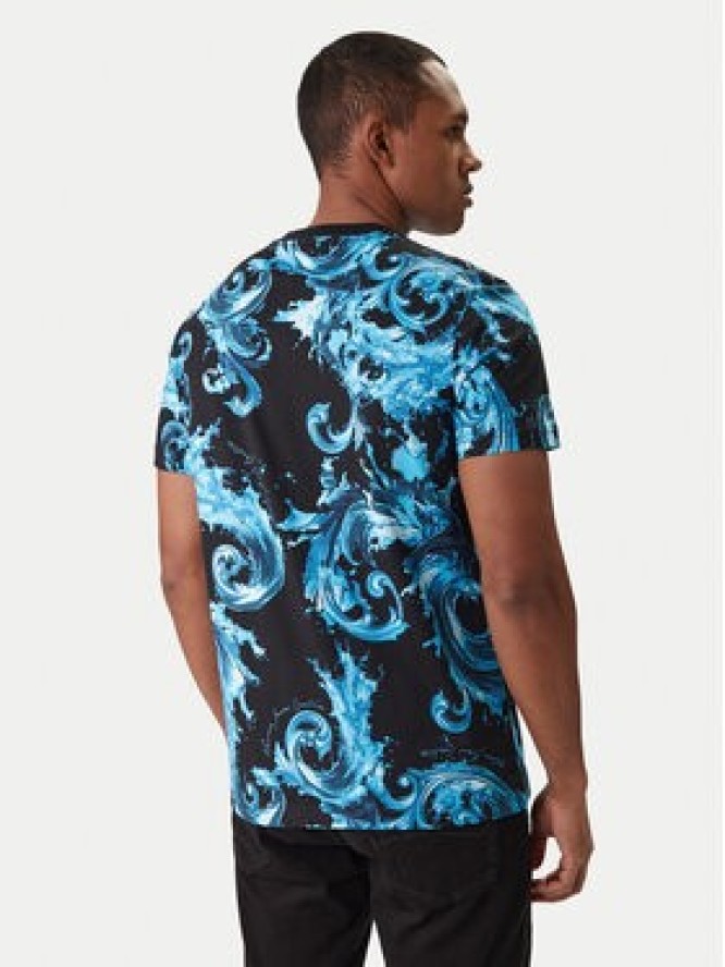 Versace Jeans Couture T-Shirt 80GAH6S0 JS543 Niebieski Regular Fit