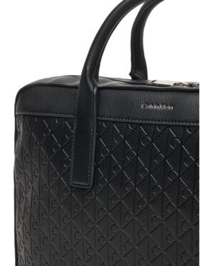 Calvin Klein Torba na laptopa Emblem Emboss Commuter LV04D3265G Czarny