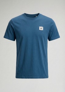 MĘSKA KOSZULKA LEE WOVEN LABEL TEE ORION BLUE 112376539
