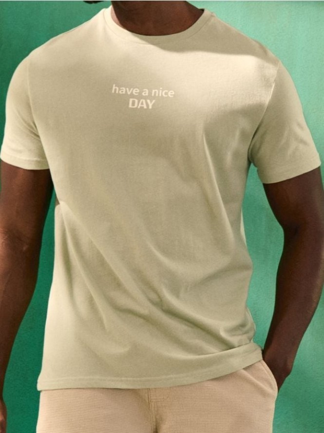 Koszulka z napisem - zielony