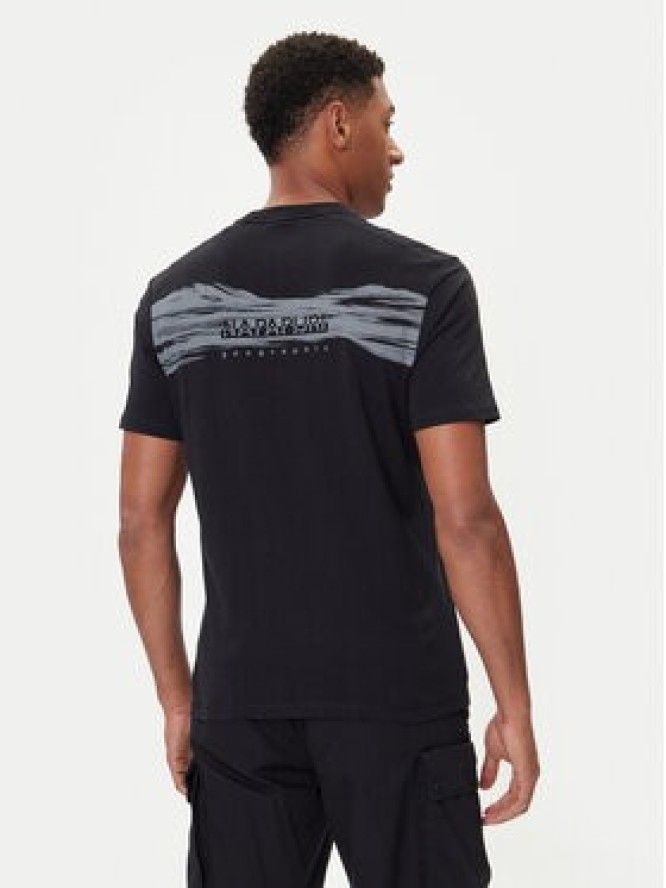 Napapijri T-Shirt S-Back Graphic NP0A88SU Czarny Regular Fit