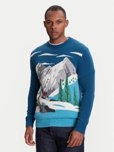 United Colors Of Benetton Sweter 1244K108S Granatowy Regular Fit