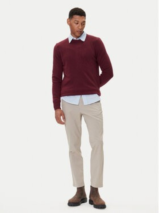 Barbour Sweter Essential Tisbury MKN0844RE56 Bordowy Regular Fit