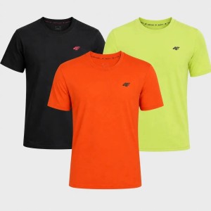 ZESTAW KOSZULEK MĘSKICH 4F 3PAK KOMPLET NA CO DZIEŃ T-SHIRT SPORTOWY