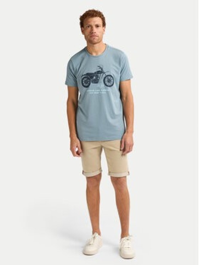 Petrol Industries T-Shirt M-1050-TSR707 Niebieski Regular Fit