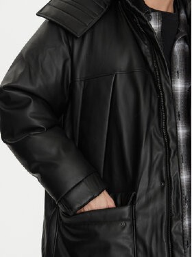 HUGO Kurtka z imitacji skóry Misian2441 50522494 Czarny Relaxed Fit