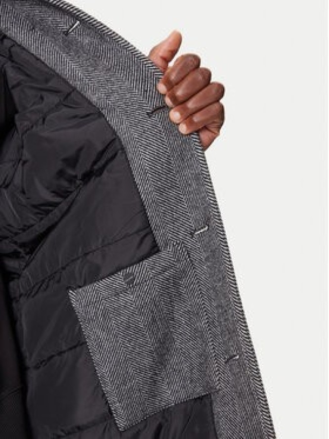 Calvin Klein Płaszcz wełniany LV04LD510G Szary Regular Fit