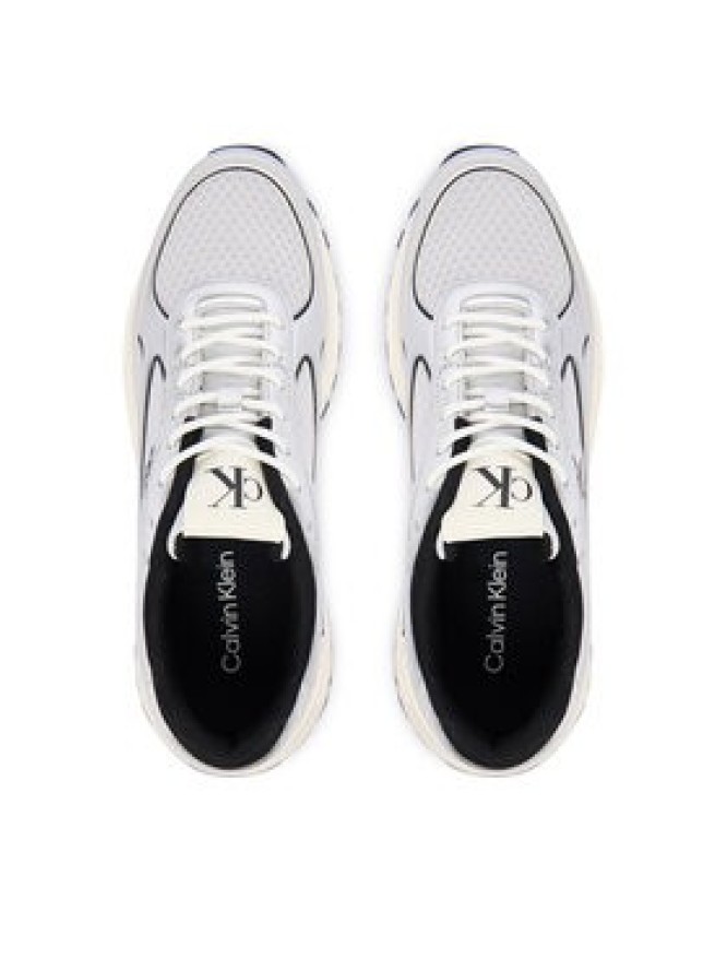 Calvin Klein Sneakersy Hike Runner Laceup Mesh Mix Met YM0YM01402 Srebrny