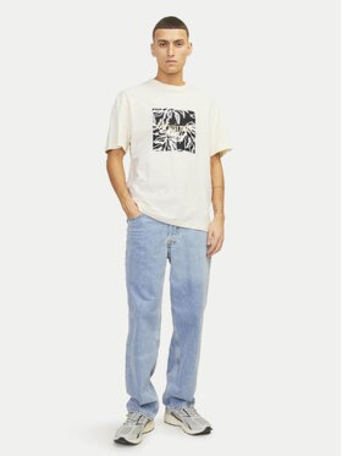 Jack & Jones T-Shirt Lafayette 12250436 Écru Relaxed Fit