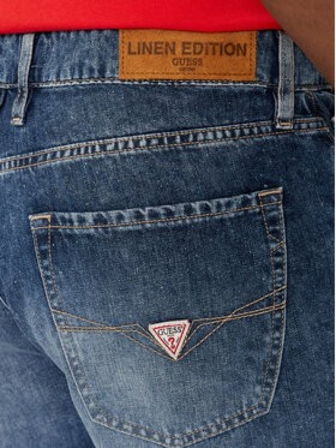 Guess Szorty jeansowe M4GD27 D5AY1 Granatowy Regular Fit