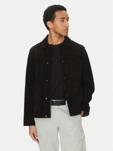 BOSS Kurtka skórzana Jomare 50537118 Czarny Regular Fit