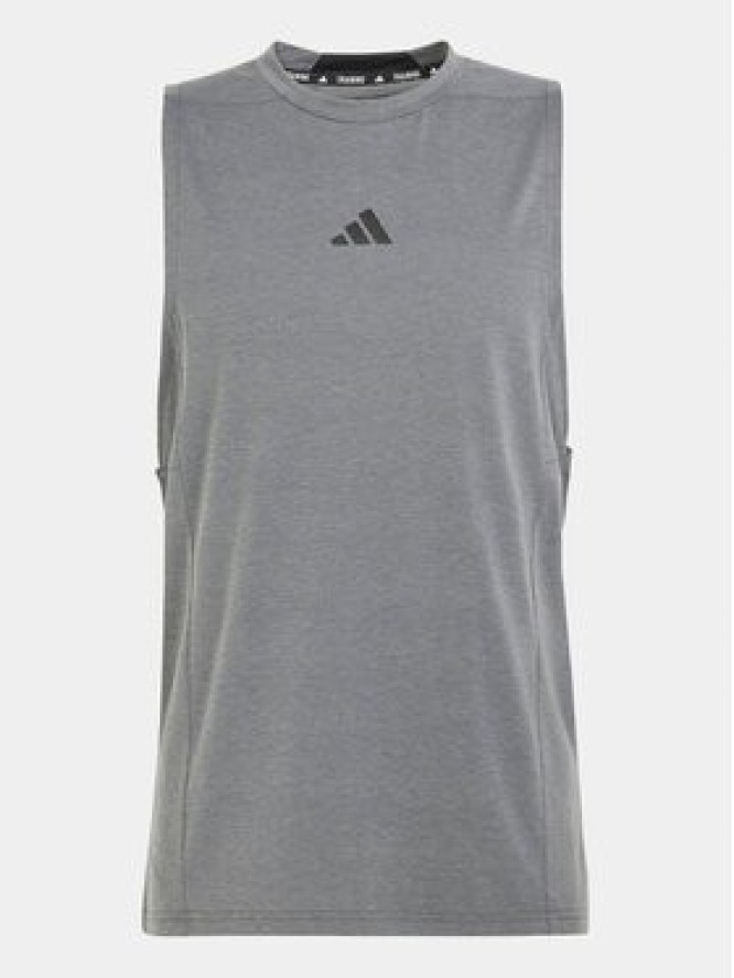 adidas Koszulka techniczna Designed for Training IS3819 Szary Regular Fit