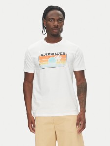 Quiksilver T-Shirt EQYZT08065 Biały Regular Fit