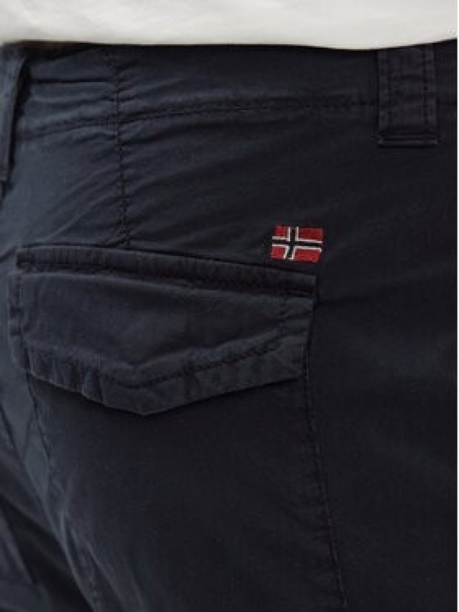 Napapijri Szorty materiałowe N-Horton NP0A4HOS Granatowy Regular Fit