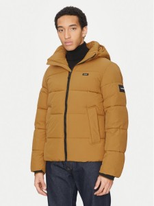 Calvin Klein Kurtka zimowa Crinkle K10K110336 Brązowy Regular Fit