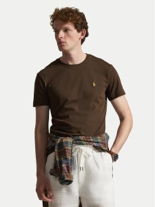 Polo Ralph Lauren T-Shirt 710671438533 Brązowy ciemny Custom Slim Fit