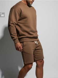 Szorty z wiązaniem - brązowy