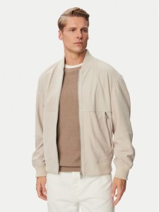 BOSS Kurtka skórzana Jonorve 50562519 Beżowy Regular Fit