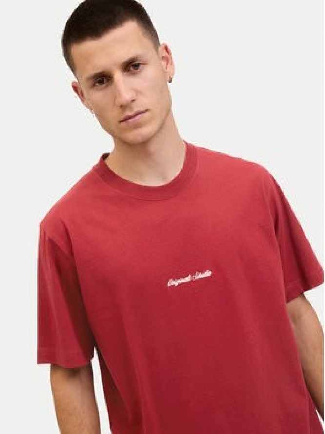 Jack & Jones T-Shirt Norrebro 12282892 Czerwony Relaxed Fit