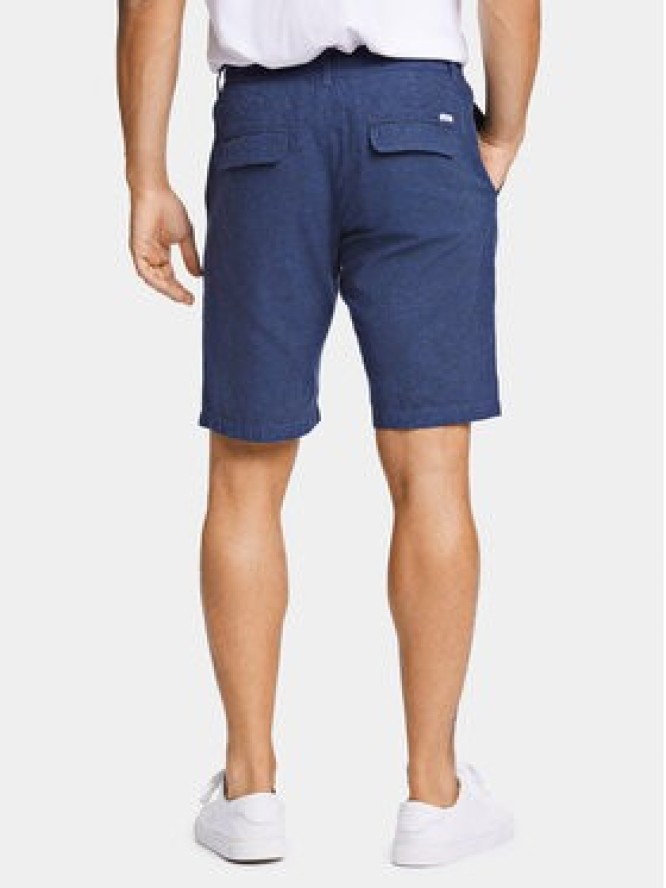 Lindbergh Szorty materiałowe 30-508003 Granatowy Relaxed Fit