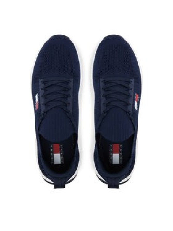 Tommy Jeans Sneakersy Runner Kntitted EM0EM01555 Granatowy