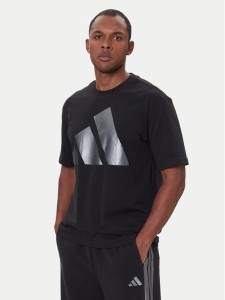 adidas T-Shirt JM1709 Czarny Loose Fit