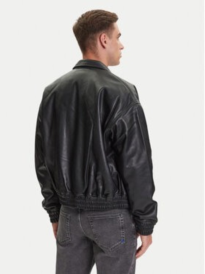 Karl Lagerfeld Jeans Kurtka z imitacji skóry A3M15035 Czarny Regular Fit