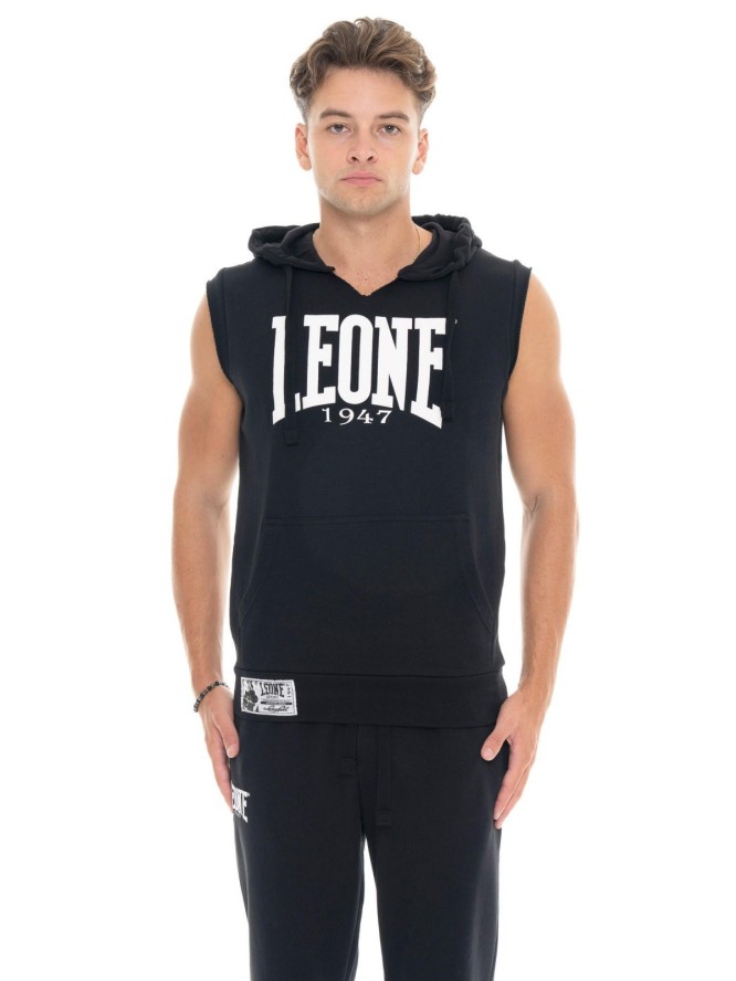 Bluza męska Leone 1947 Apparel bez rękawów z kapturem styl bokserski