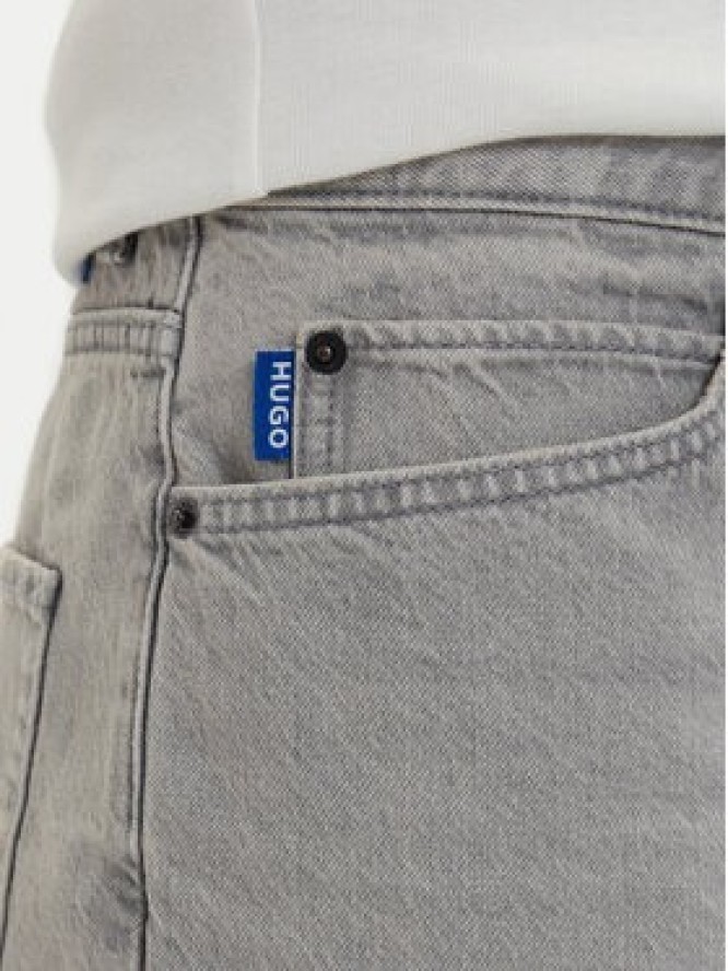 HUGO Szorty jeansowe Skate 50561704 Szary Straight Fit