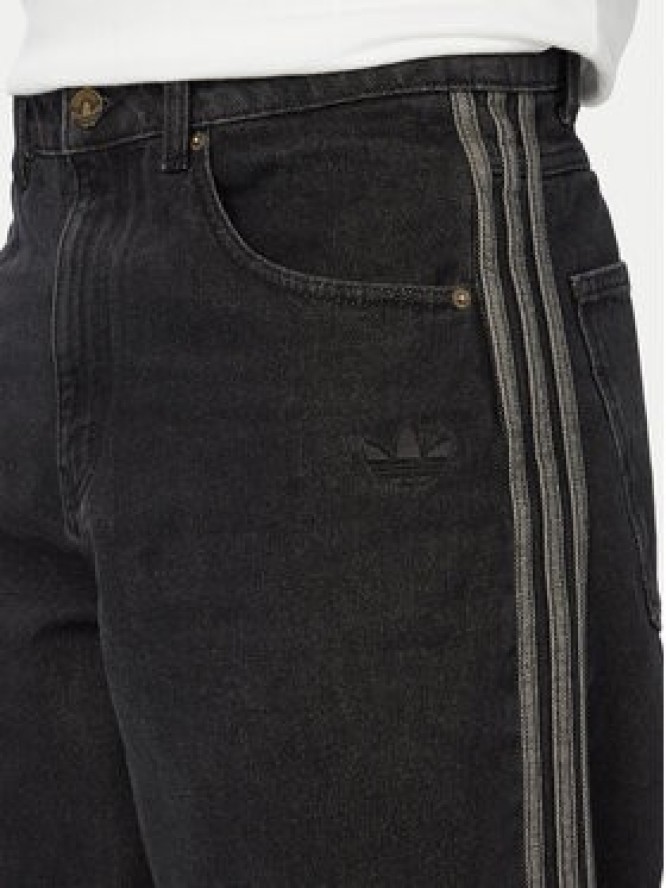 adidas Jeansy Sst Denim Jeans Mid-Rise Straight Leg IB6947 Czarny Loose Fit