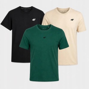 KOMPLET KOSZULEK MĘSKICH 4F ZESTAW T-SHIRT 3PAK