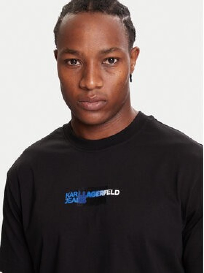 Karl Lagerfeld Jeans T-Shirt A4M17025 Czarny Regular Fit