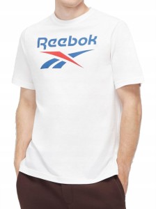 KOSZULKA REEBOK męska 100071175 biała sportowa bawełniana t-shirt L