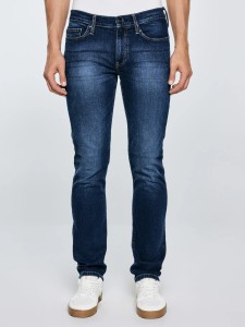 Jeansy męskie dopasowane granatowe Tobias 401