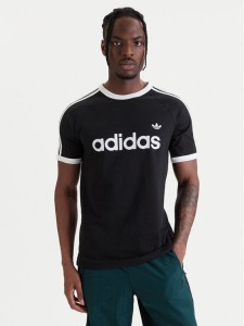 adidas T-Shirt 3-Stripes Ringer KF0417 Czarny Slim Fit