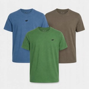 KOMPLET MĘSKICH KOSZULEK 4F ZESTAW T-SHIRT 3PAK