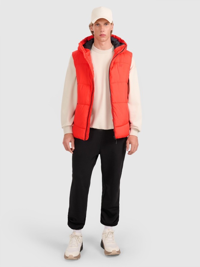 4F Bezrękawnik puchowy z wypełnieniem syntetycznym męski - czerwony XL